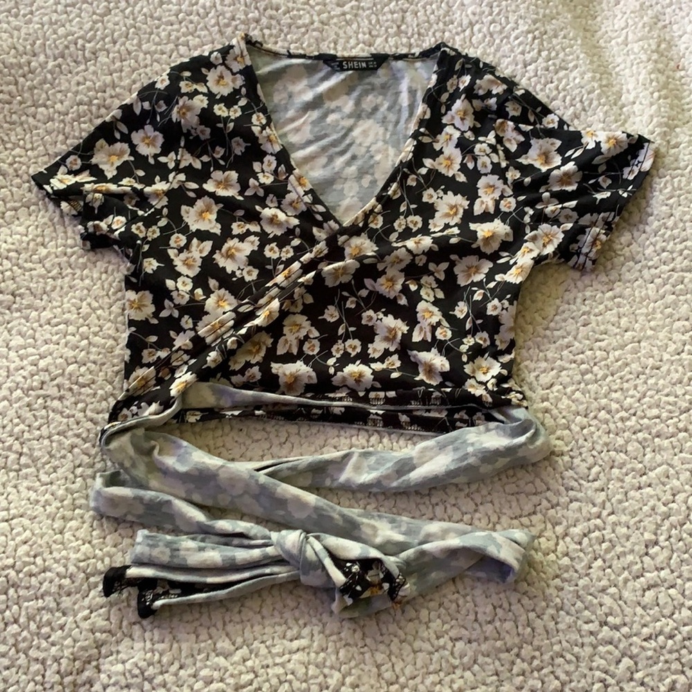 shein tie around top